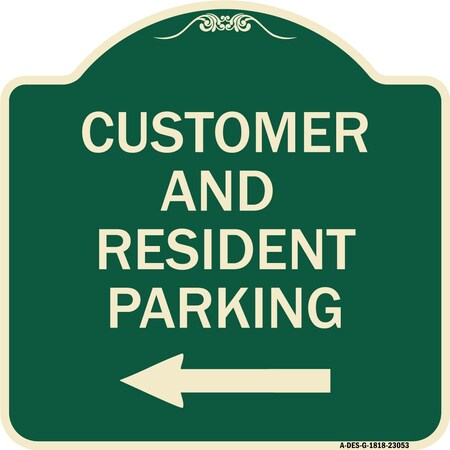 Signmission Reserved Parking Customer and Visitor Parking Heavy-Gauge Aluminum Sign, 18" x 18", G-1818-23053 A-DES-G-1818-23053
